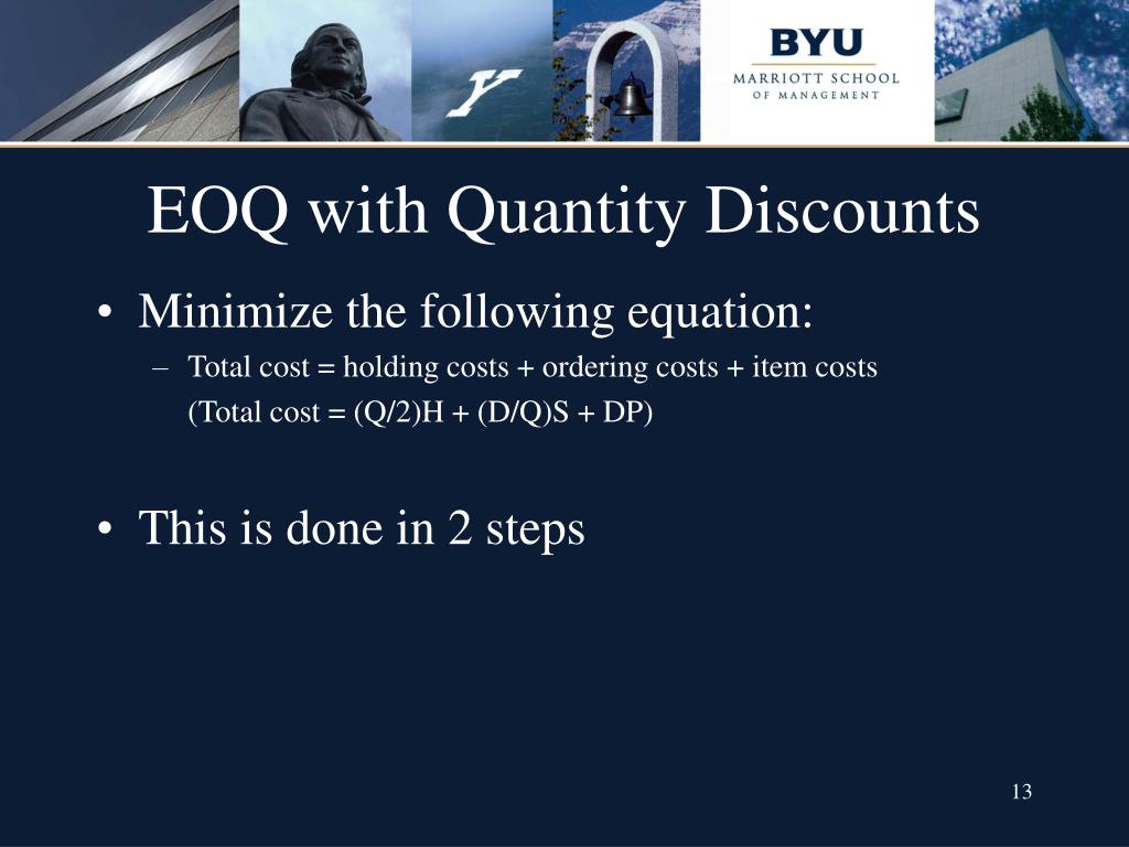 economic order quantity eoq model pdf