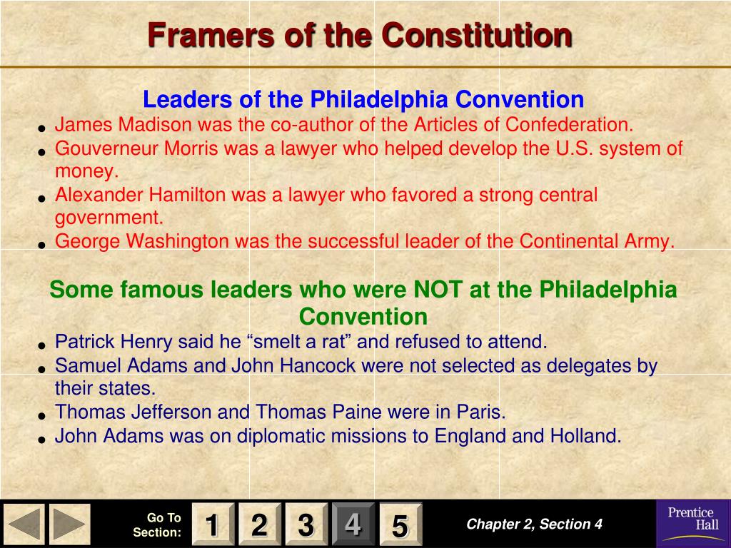 The Framers Of The U s Constitution