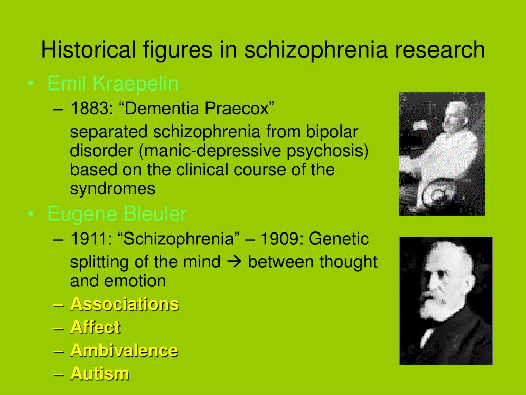 PPT Historical figures in schizophrenia research PowerPoint