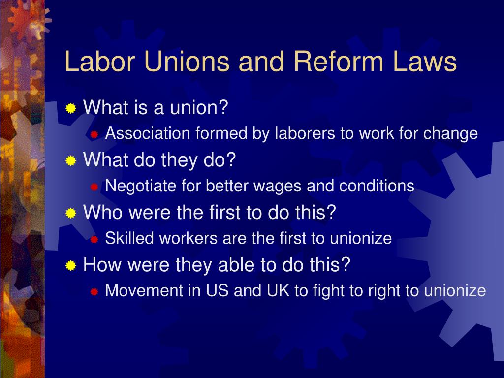labor laws and unions Unions and philippine labor law unions union- an organization of workers, acting collectively, seeking to promote and protect its mutual interests through collective. labor laws and unions Unions and philippine labor law unions union- an organization of workers, acting collectively, seeking to promote and protect its mutual interests through collective.