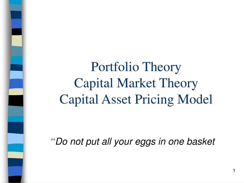 understanding the theory of capital asset pricing model To work with the capm you have to understand three things (1) the kinds of risk implicit in 25 capital asset pricing model (capm. understanding the theory of capital asset pricing model To work with the capm you have to understand three things (1) the kinds of risk implicit in 25 capital asset pricing model (capm.