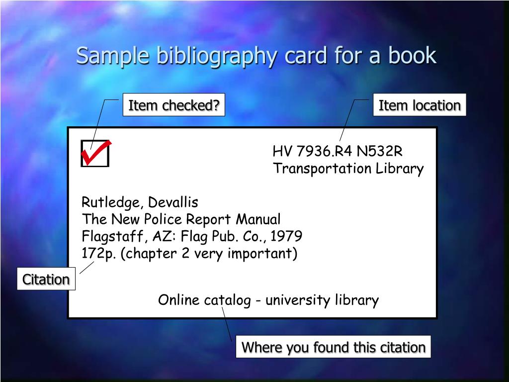 samples of bibliography samples of bibliography