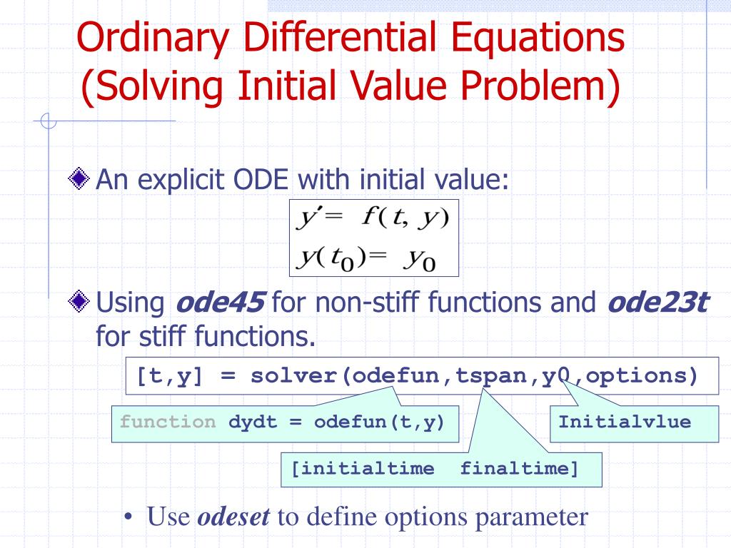 Solving Initial Value Problem