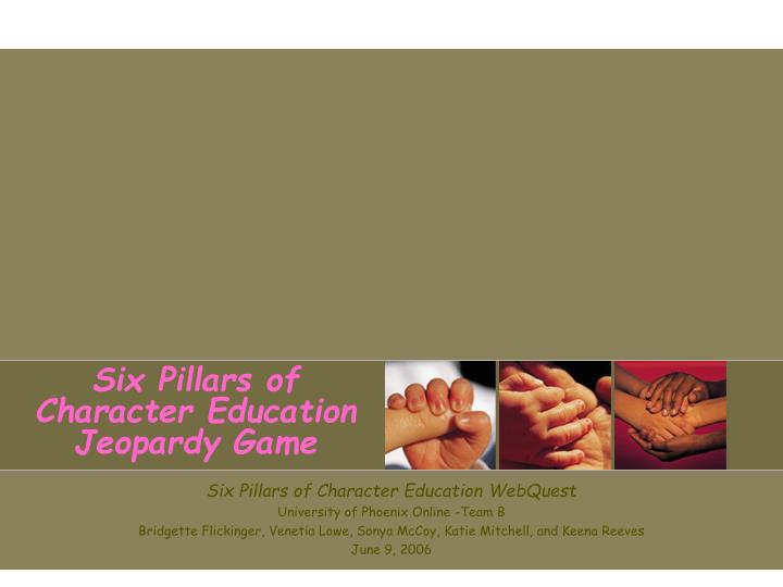 six pillars of character pdf