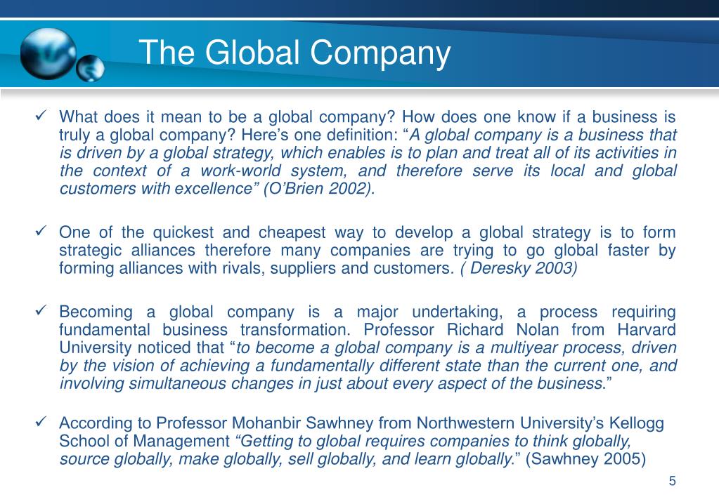 What Is Global Company