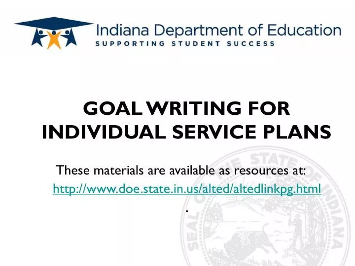 Writing service plans