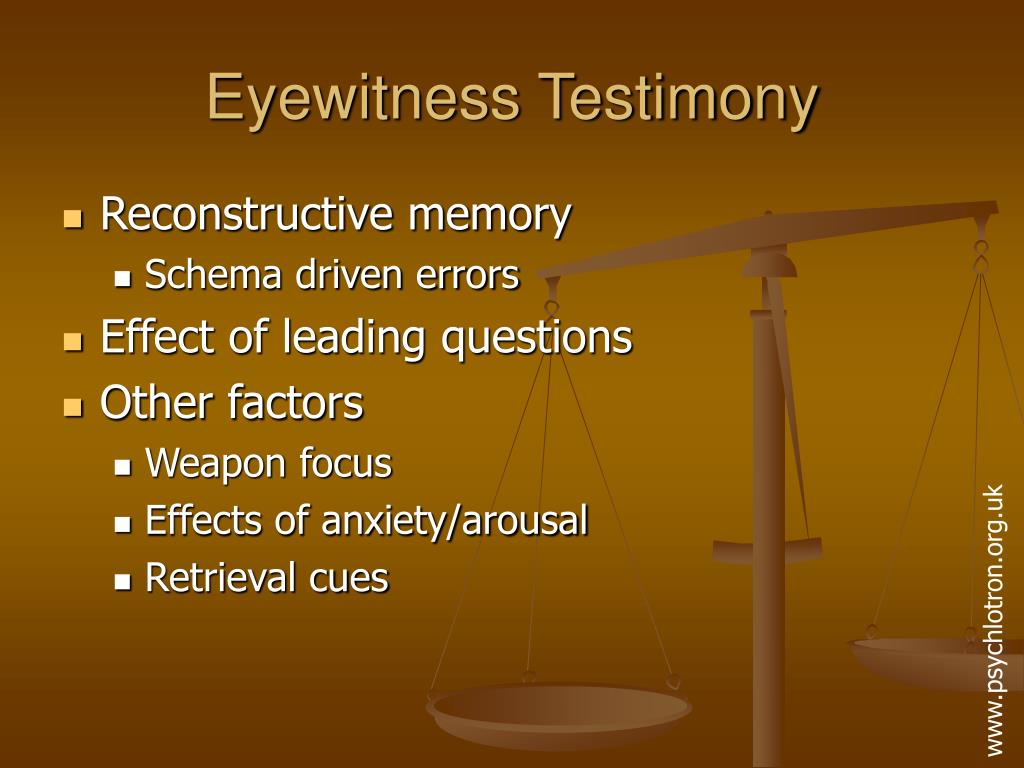 Accuracy Of Eyewitness Testimony