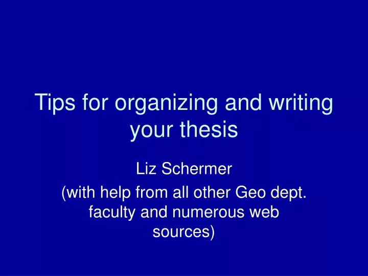writing your thesis Guidelines for writing a thesis or dissertation, linda childers hon do not expect your chair or committee members to copy edit your thesis or dissertation. writing your thesis Guidelines for writing a thesis or dissertation, linda childers hon do not expect your chair or committee members to copy edit your thesis or dissertation.