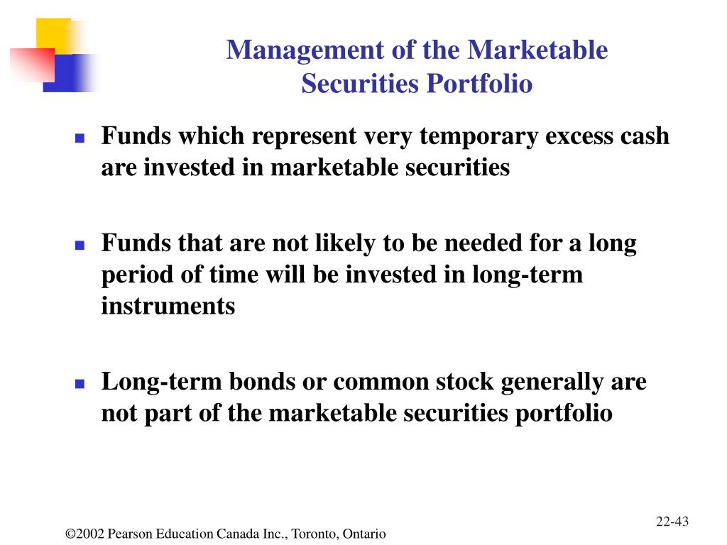 is treasury stock a marketable security