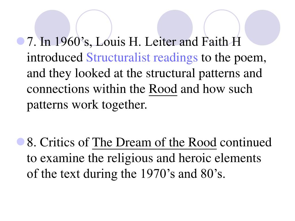 dream of the rood Start studying the dream of the rood learn vocabulary, terms, and more with flashcards, games, and other study tools. dream of the rood Start studying the dream of the rood learn vocabulary, terms, and more with flashcards, games, and other study tools.