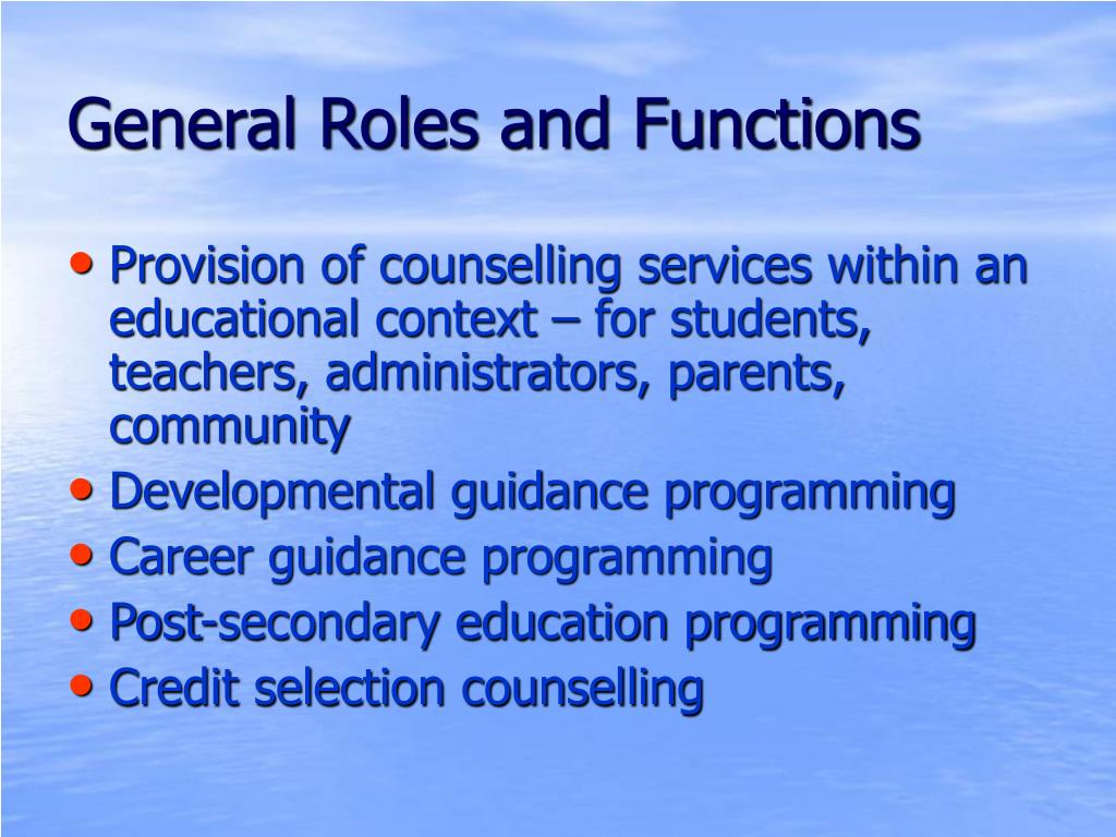 roles and function roles and function