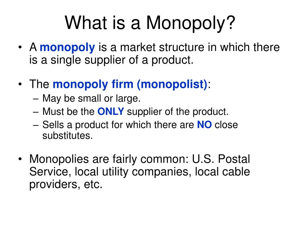 monopoly economics definition