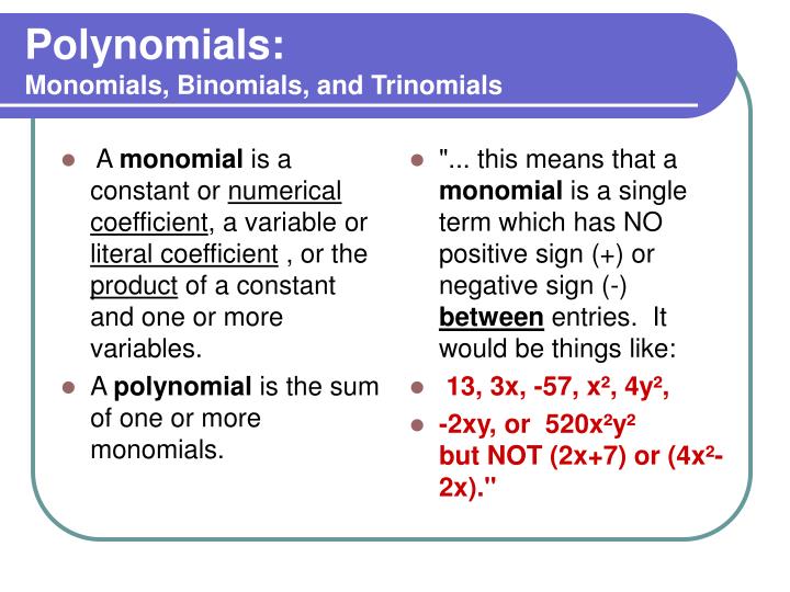 what is the difference between constant and variable numerical and literal coefficient