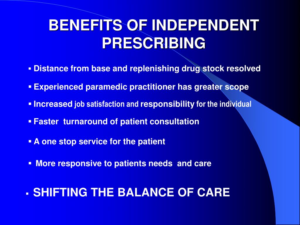 independent prescribing Provides a distance learning option for qualification as a non-medical prescriber approved by professional/regulatory bodies. independent prescribing Provides a distance learning option for qualification as a non-medical prescriber approved by professional/regulatory bodies.