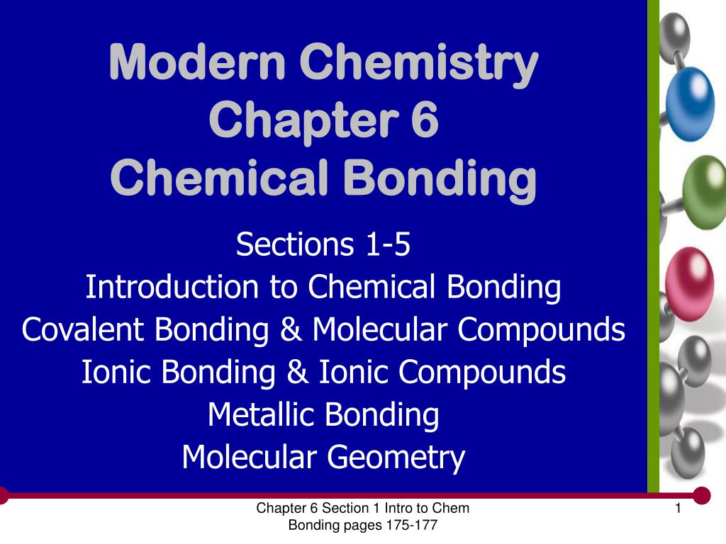 Ppt Modern Chemistry Chapter 6 Chemical Bonding Powerpoint