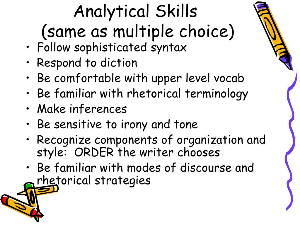 Analytical skills dissertation