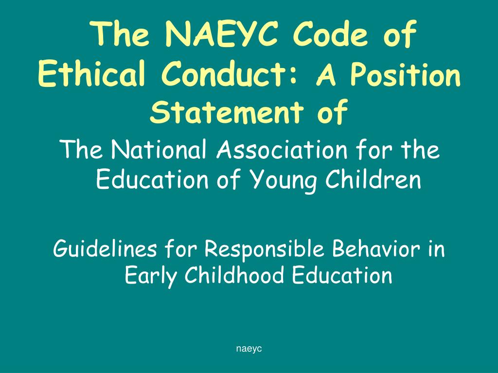 The Code Of Ethical Conduct