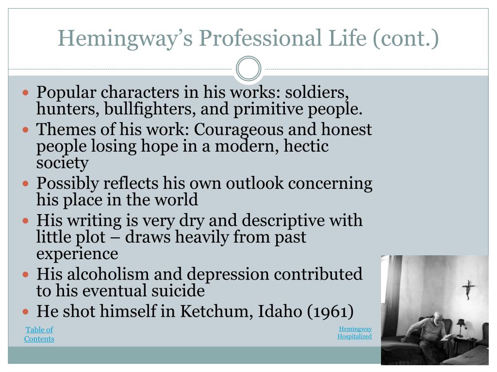 Theme Of Masculinity In The Story Hemingway