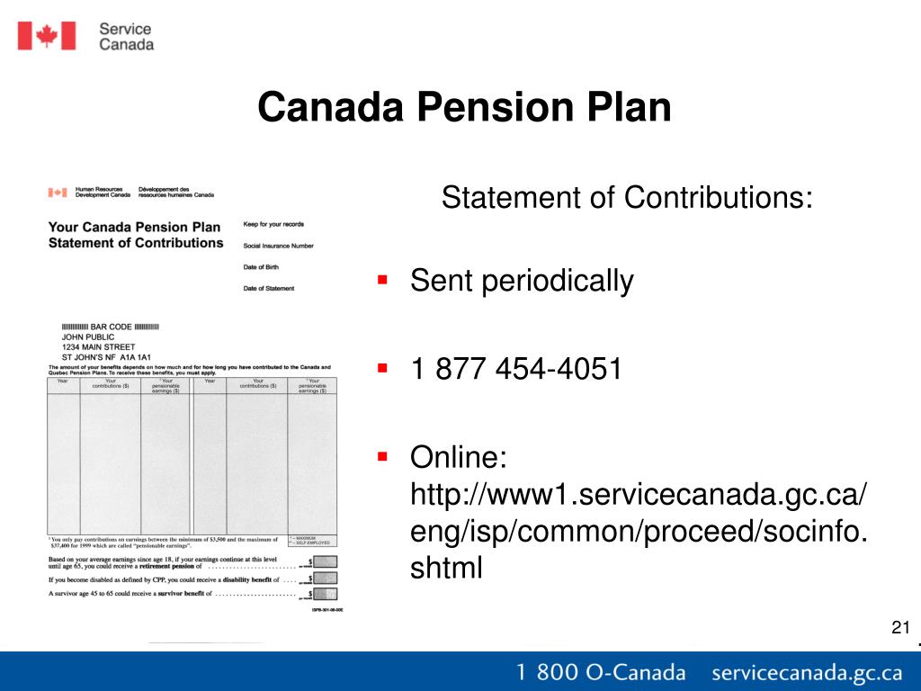 Canada Pension Plan Old Age Security Application 41