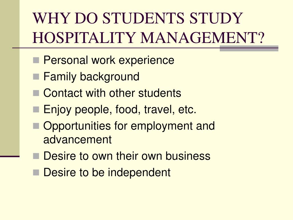 why study management why study management