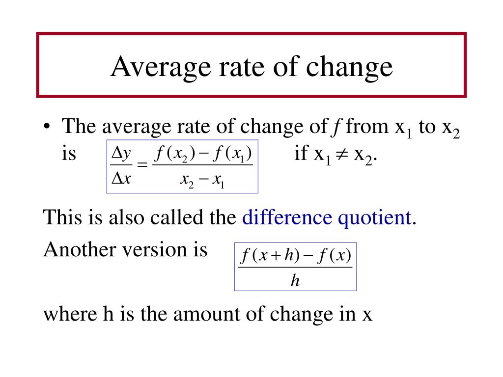 PPT 2.4 Rates of change and tangent lines PowerPoint Presentation