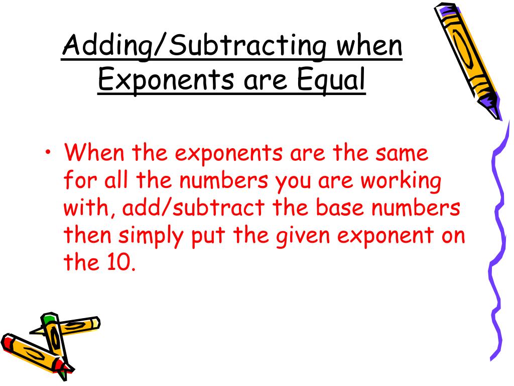 PPT Adding And Subtracting Numbers In Scientific Notation PowerPoint