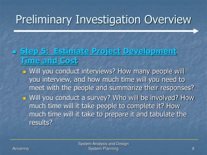 PPT - System Planning (Preliminary Investigation Overview) PowerPoint Presentation - ID:481536 PPT - System Planning (Preliminary Investigation Overview) PowerPoint Presentation - ID:481536