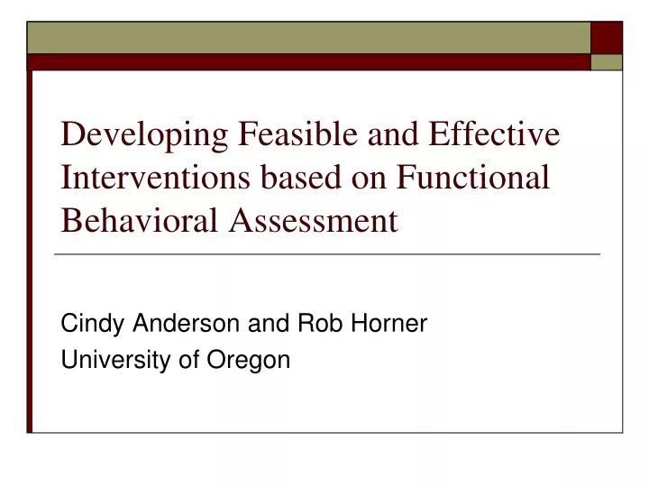 functional behavior assessment and behavior support functional behavior assessment and behavior support