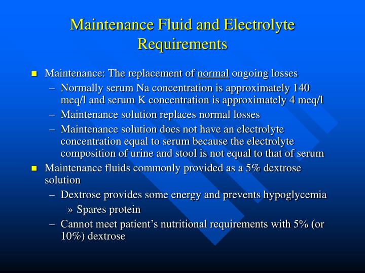 maintenance fluid calculator