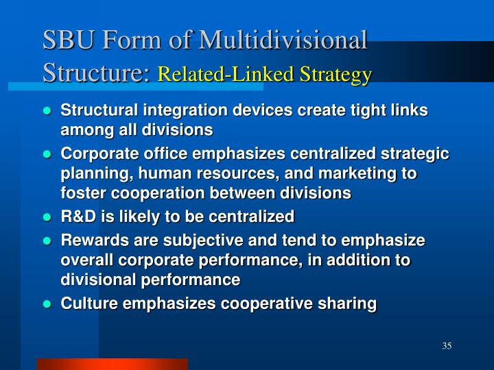 M form structure corporate diversification strategy