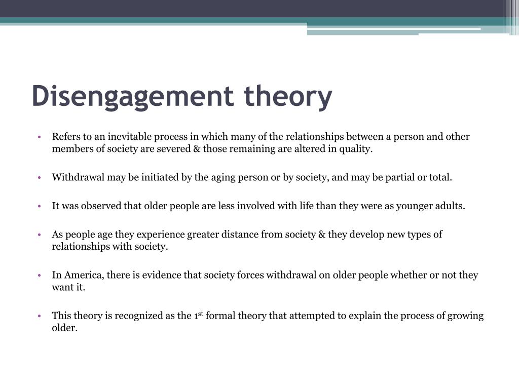 activity theory continuity theory disengagement theory