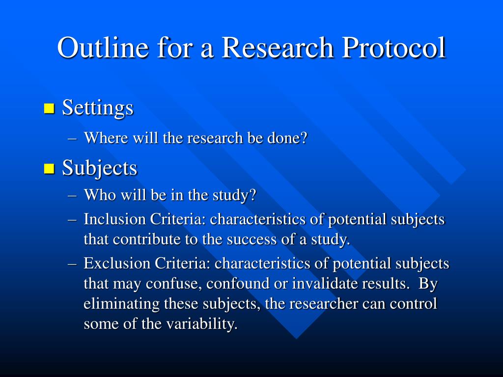 Writing a Research Protocol - PowerPoint PPT Presentation