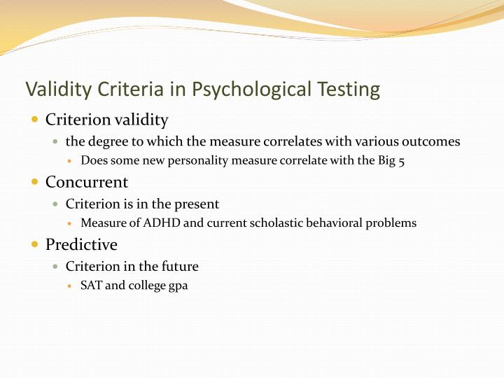 construct validity psychology definition