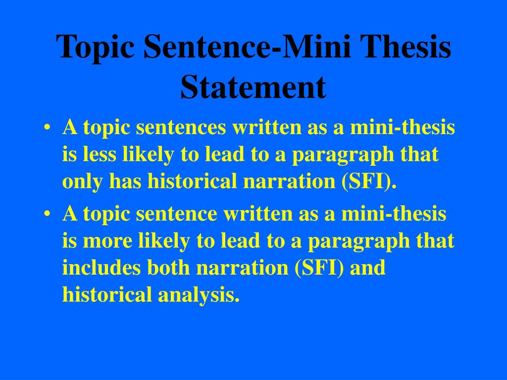 PPT Thesis Statements Topic Sentences And Analysis PowerPoint Presentation ID 513678