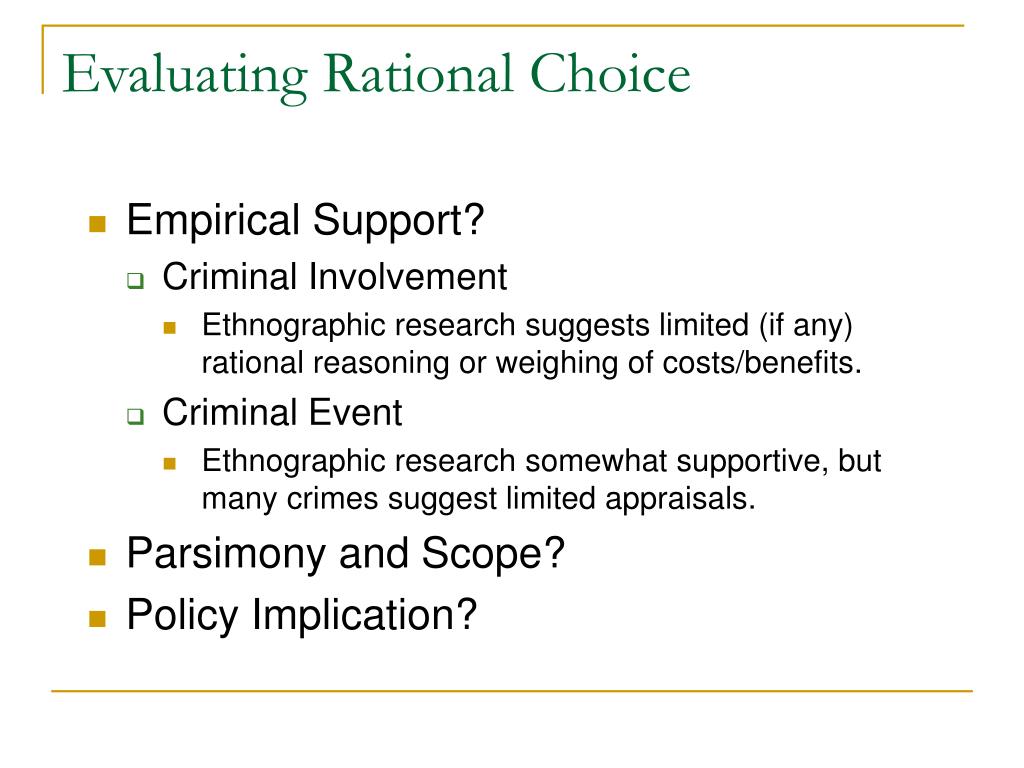 Rational Choice Theory: White Collar And Corporate Crime
