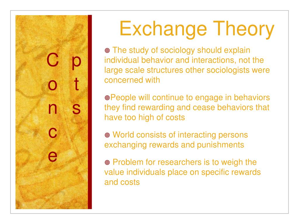exchange theory exchange theory