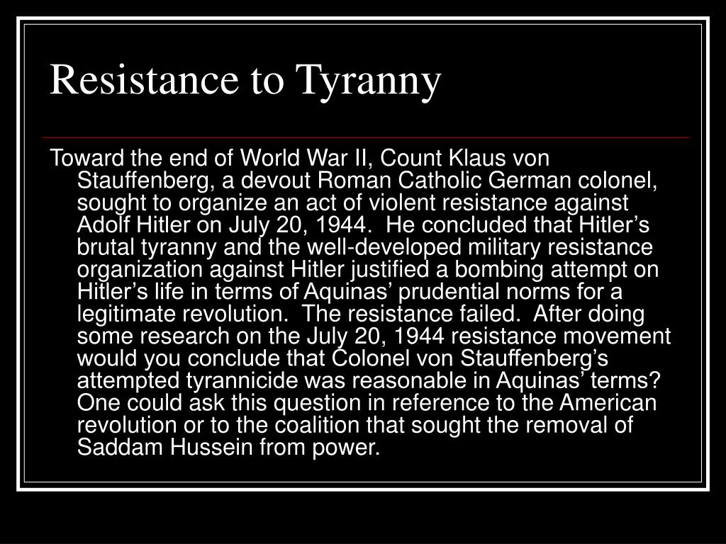 Causes Of Tyranny