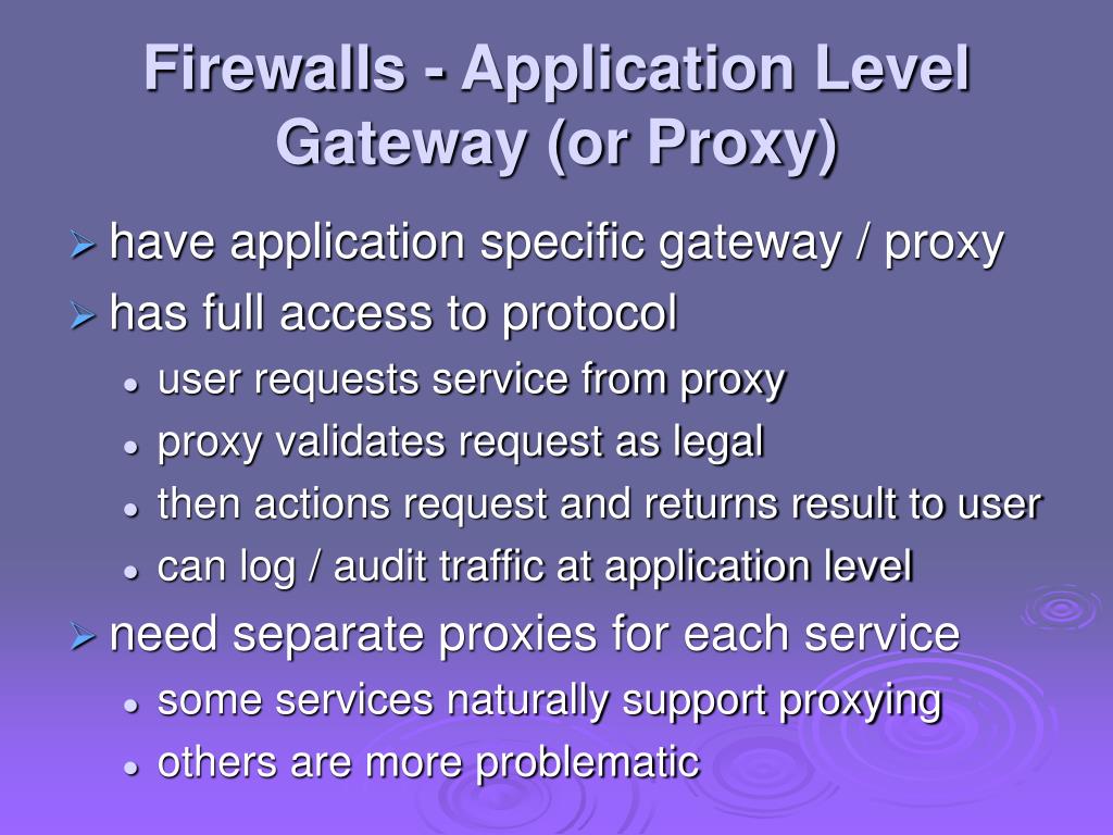what is application level gateway