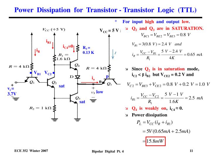 power dissipation bjt transistor