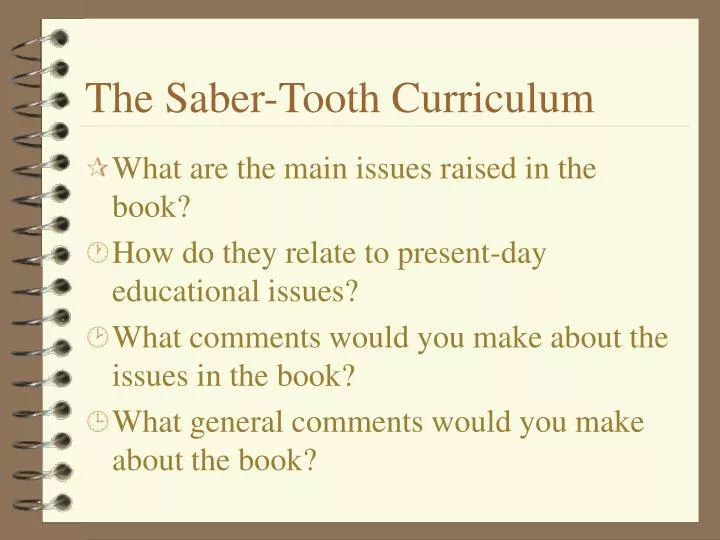 Saber tooth curriculum