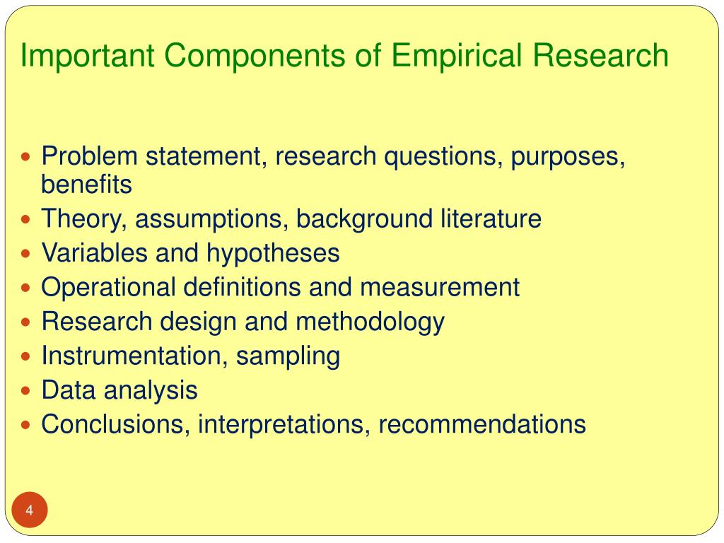Components of valid research
