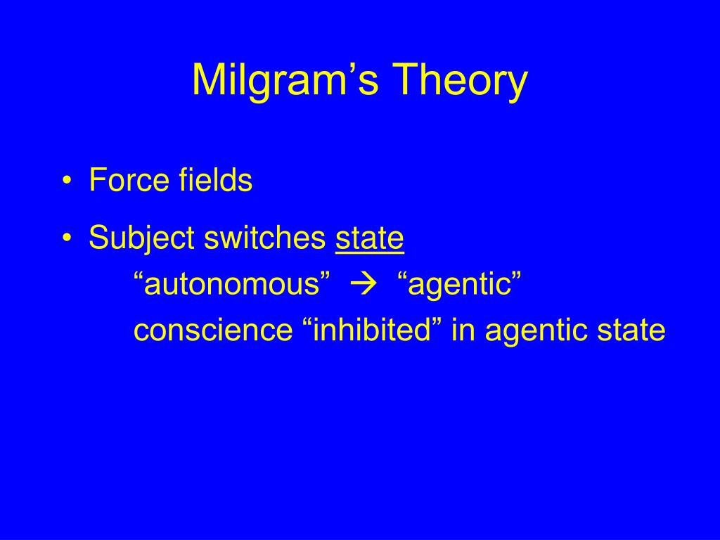 milgram theory