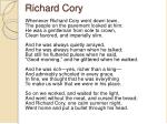 Richard cory analysis