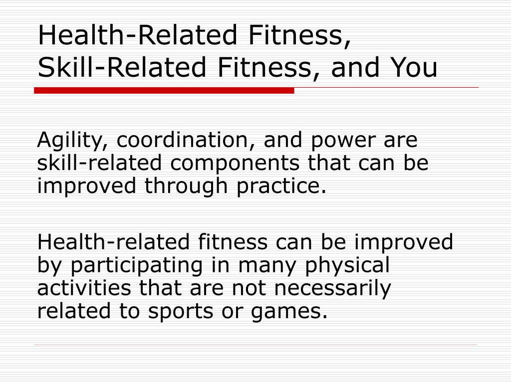 Ppt Skill Related Fitness And Health Related Fitness Powerpoint