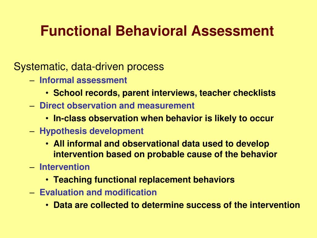 functional behavior assessment