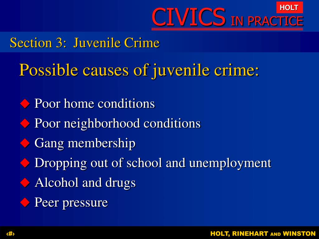 The Causes Of Juvenile Delinquency