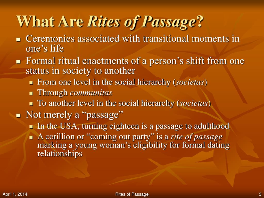 Ppt Rites Of Passage Powerpoint Presentation Id624844 