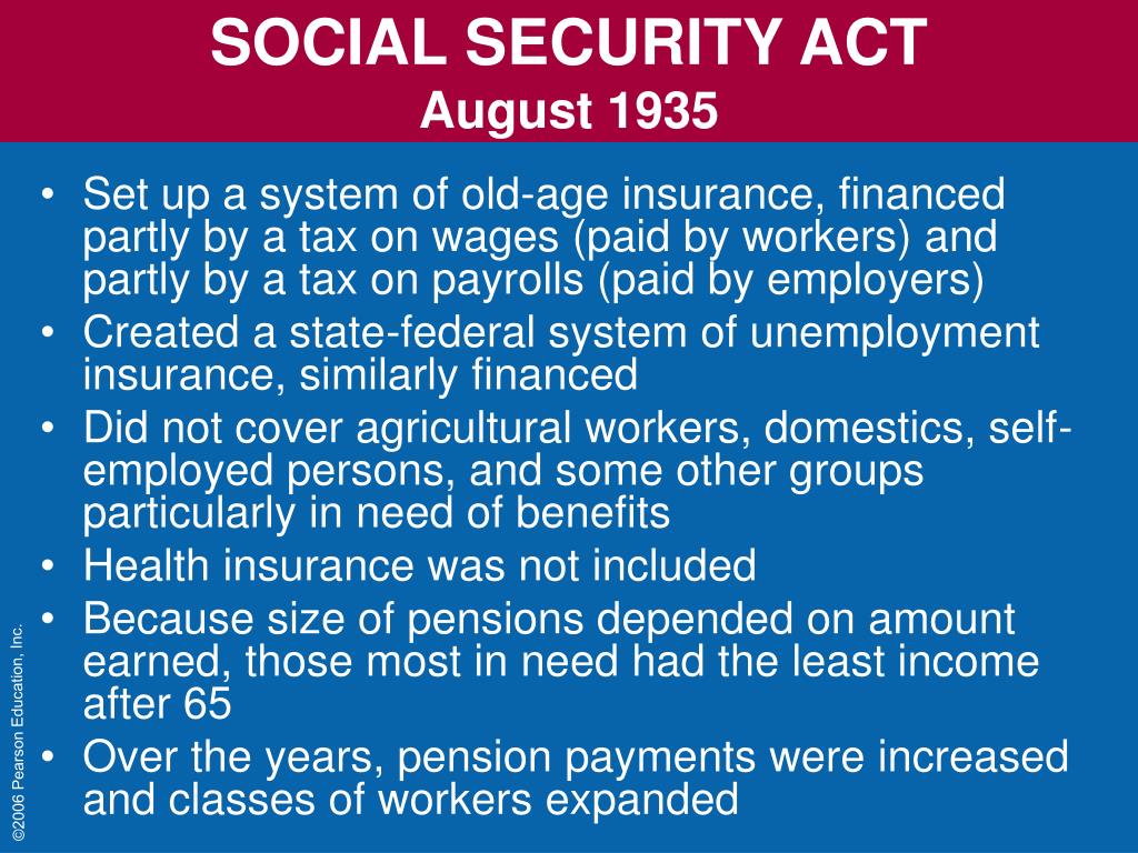 Social Security Act Social Security Act History Facts 