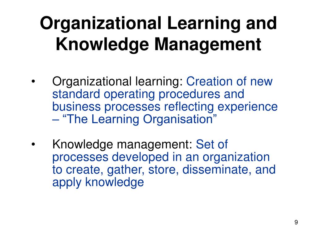 Knowledge Management and Organization Behaviour