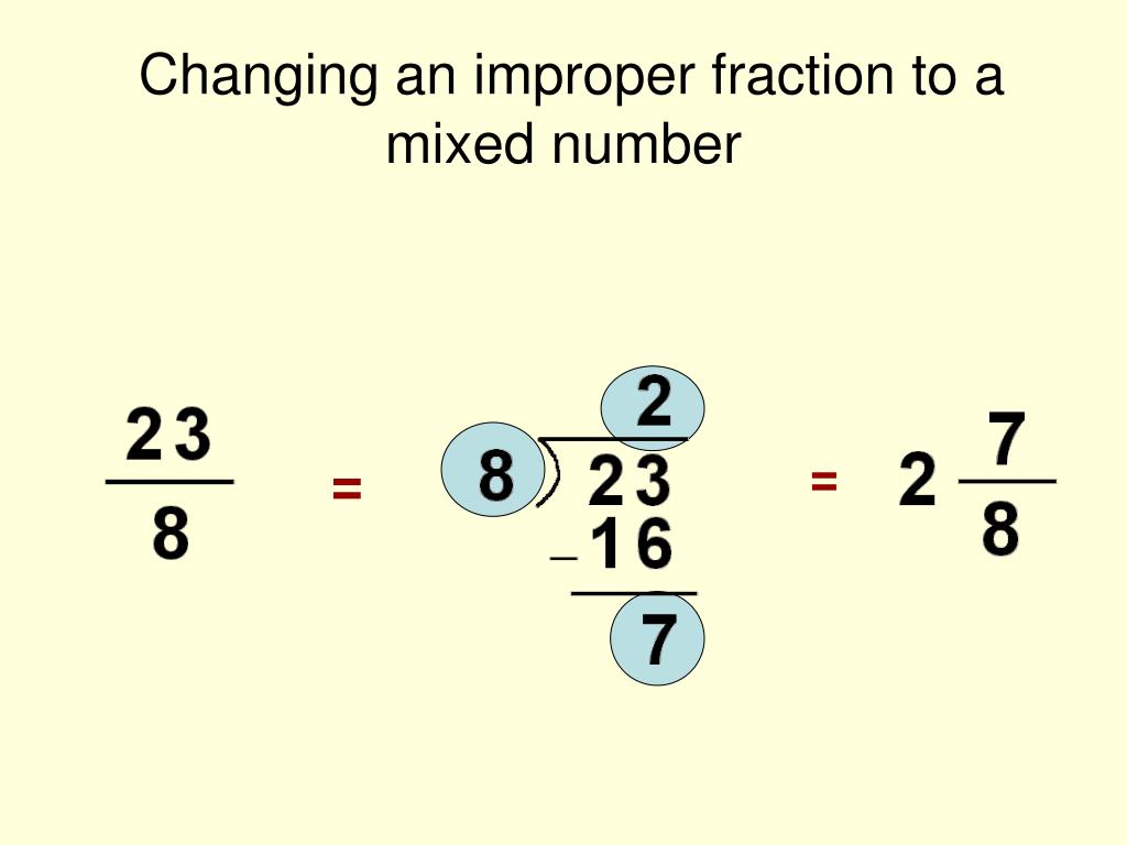 how to change fractions into mixed numbers